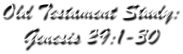 Old Testament Study: Genesis 29:1-30